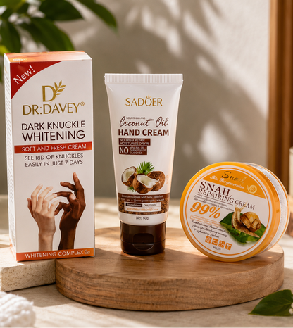 KIT DE COSMÉTICOS 3 EM 1 - Clareia Hidrata e Repara a Pele